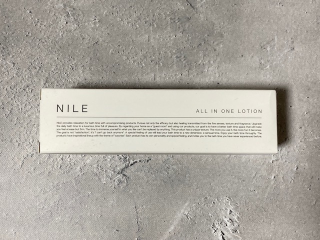 NILE ローション 外箱 表面